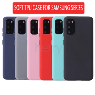 [สีลูกกวาด] ซิลิโคน Frosted TPU เคสโทรศัพท์แบบนิ่มสำหรับ Samsung A01 A11 A31 A51 A71 M11 M21 M30S M31 M51 กันกระแทกแบบด้านป้องกันปลอกอ่อน