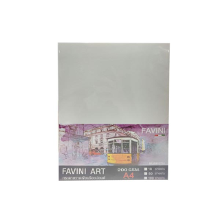 FAVINI ART กระดาษวาดเขียน 100 ปอนด์ ขนาด A4 200แกรม ผิวหยาบ (10 แผ่น)
