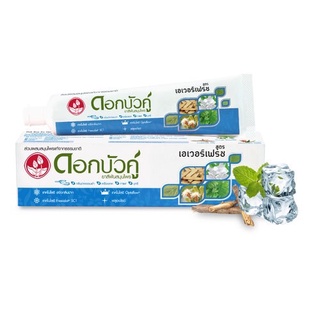 ยาสีฟันสมุนไพรดอกบัวคู่ สูตรเอเวอร์เฟรช (Dokbuaku Everfresh Herbal Toothpaste) 150 กรัม แถมแปรงสีฟัน