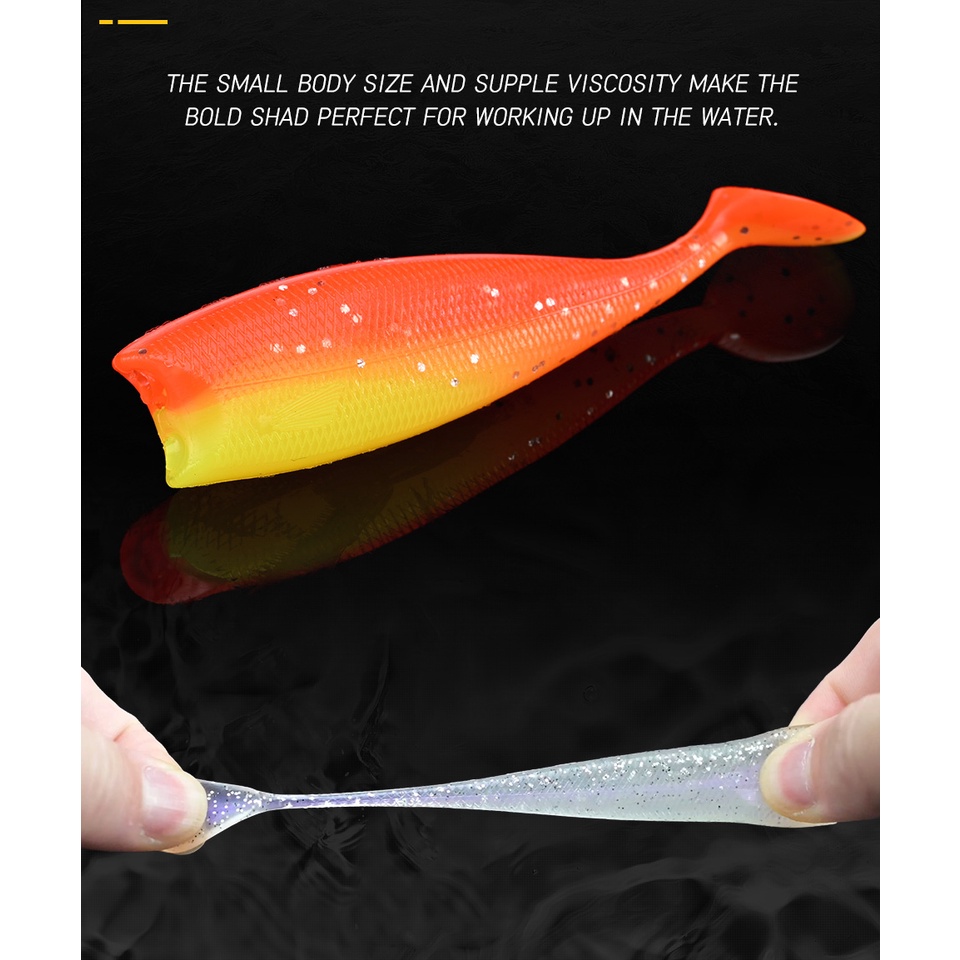 【CUNDA】🔥 8 กรัม / 6 ซม รุ่นปลาน้อย  ปลายาง เหยื่อยางพริ้ม หนอนยางหางโบก เหยื่อตกปลา พร้อมตะขอ เหยื่อตกหมึก ดึงดูดความสนใจของปลาได้เป็นอย่างดี เนื้อยางนิ่มหางพริ้วตกปลากะพงปลาช่อนมีร่องท้อง กบยาง VIB เหยื่อปลอมยาง เหยื่อตกปลาหน้าดิน อุปกรณ์ตกปลา - รูปที่ 2