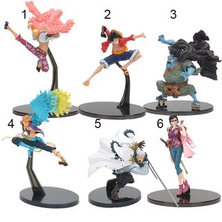 16-20cm One piece Luffy tashigi Doflamingo Jinbe Marco Smoker Action Figure Toy