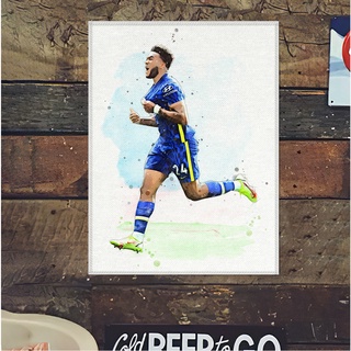 โปสเตอร์ ผ้าแคนวาส รีซ เจมส์ เชลซี Reece James Chelsea ภาพวาด ศิลปะ นักบอล นักฟุตบอล