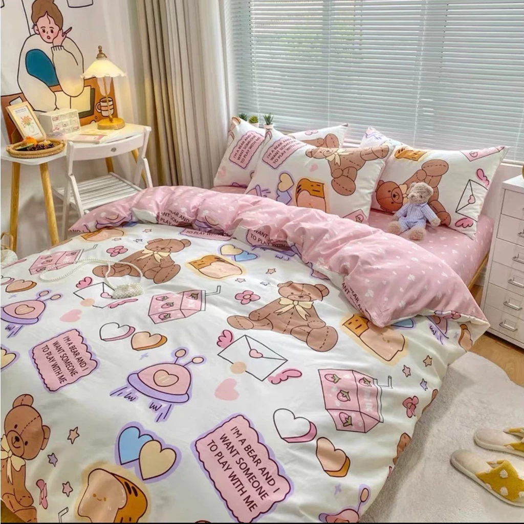 Sweetdream_by Nakin - ผ้าปูที่นอนลายหมี✨ครบชุด 6 ชิ้น มีทุกขนาดพร้อมส่ง🎆 thumbnail 3
