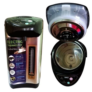 SKG กระติกน้ำร้อน 4 ลิตร มีปุ่มกดน้ำอัตโนมัติ รุ่น SK-38S (สแตนเลส)