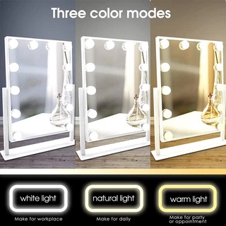 กระจก แต่งหน้า Hollywood makeup mirror มีไฟ LED ปลั๊ก USB ปุ่มหน้าจอสัมผัส 3 ไฟ
