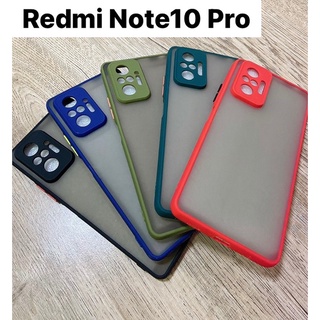 🇹🇭เคสโทรศัพท์ Case Redmi Note 10PRO/ เคสกันกระแทก ปุ่มสีผิวด้าน กันรอยกล้อง ขอบนิ่มหลังแข็ง