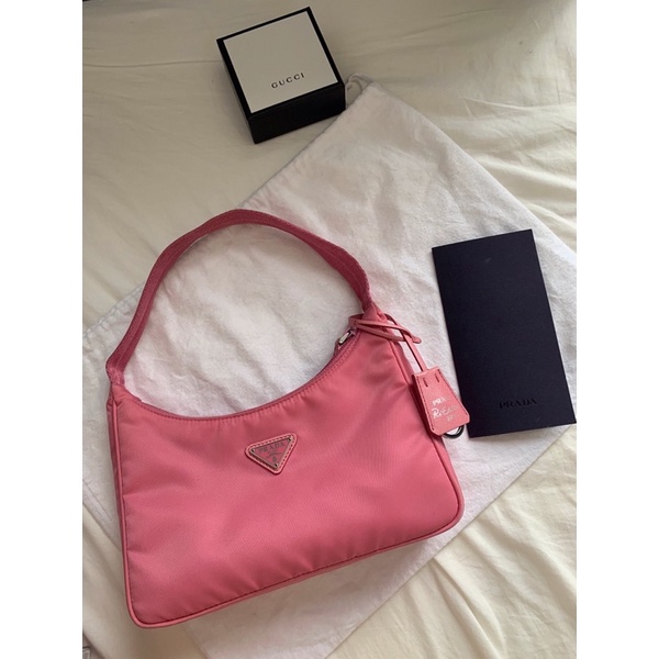 Prada🎗 Re-Edition 2000 Nylon Mini Bag สี Begonia Pink (สภาพ used)