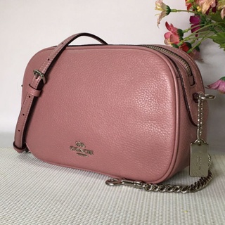 🎀 (สด-ผ่อน) กระเป๋าสะพายข้าง สีชมพูกะปิ 9 นิ้ว F29000 COACH ISLA CHAIN CROSSBODY สี Dusty Rose