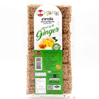 ขนมงาดำ รสขิง ผสมขิงสดแท้ หวานน้อย 90 กรัม (ตราไทไทแบรนด์) ดีต่อสุขภาพ ขนมคลีน เเคลต่ำ(งาขาว,งาดำ,งาม้อน,งาไตรรงค์)