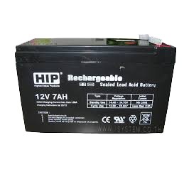 HIP 12V7AH แบตเตอรรี่แห้ง เครื่องสำรองไฟ UPS 12V 7Ah สำหรับกล้องวงจรปิด เครื่องสำรองไฟ ไฟฉุกเฉิน ฯลฯ