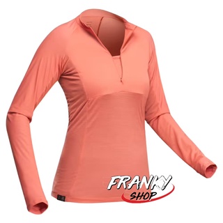 [พร้อมส่ง] เสื้อยืดแขนยาวไร้กลิ่นไม่พึงประสงค์ Women’s Long-Sleeved T-Shirt Tropic 900 Coral