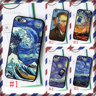 Iphone 11 12 13 Pro Max Mini 230411 เคสโทรศัพท์มือถือแบบนิ่ม ลาย van gogh starry night สีดํา สําหรับ van gogh