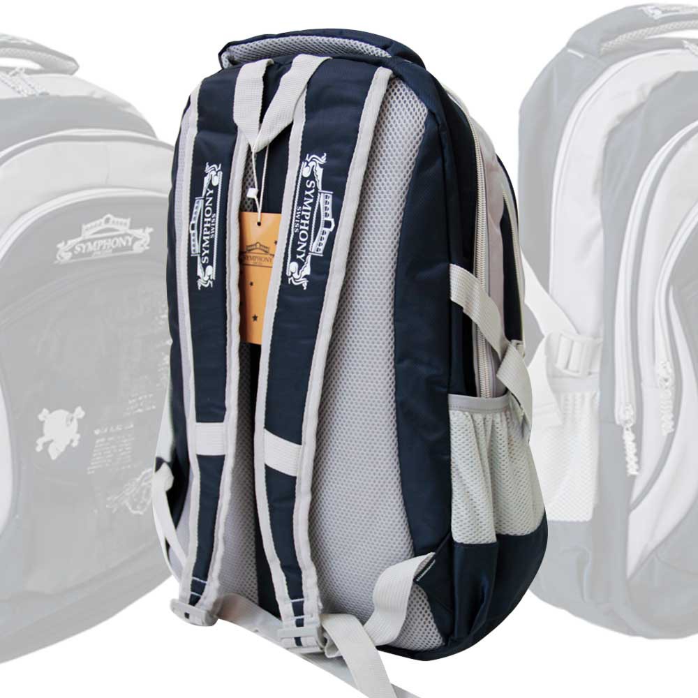 SYMPHONY SWISS กระเป๋าเป้ กระเป๋าสะพายหลัง ใบใหญ่ ใส่ของได้เยอะ ผ้าหนา รุ่น SYS593 ขนาด 18 นิ้ว ราคา ถูกที่สุด ดีลบีเคเค แกลเลอรีภาพที่ 6