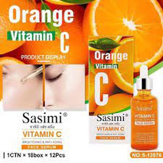 Sasimi Vitamin C ซาซิมิ เฟซ เซรั่ม วิตามินซี เซรั่มสำหรับบำรุงผิวหน้า เพิ่มความกระจ่างใสและต่อต้านวัย เครื่องสำอาง ปริมา