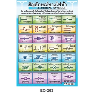 โปสเตอร์กระดาษ สัญลักษณ์ทางไฟฟ้า #EQ-263