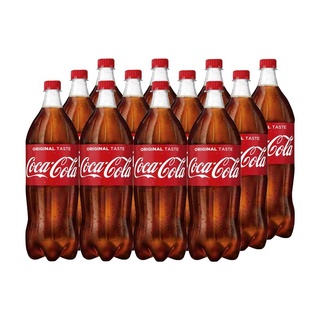 โค้ก น้ำอัดลม ออริจินัล สูตรน้ำตาลน้อยกว่า 1.25 ลิตร แพ็ค 12 ขวด Coke Soft Drink Original Less Sugar 1.25Lx12Bottles