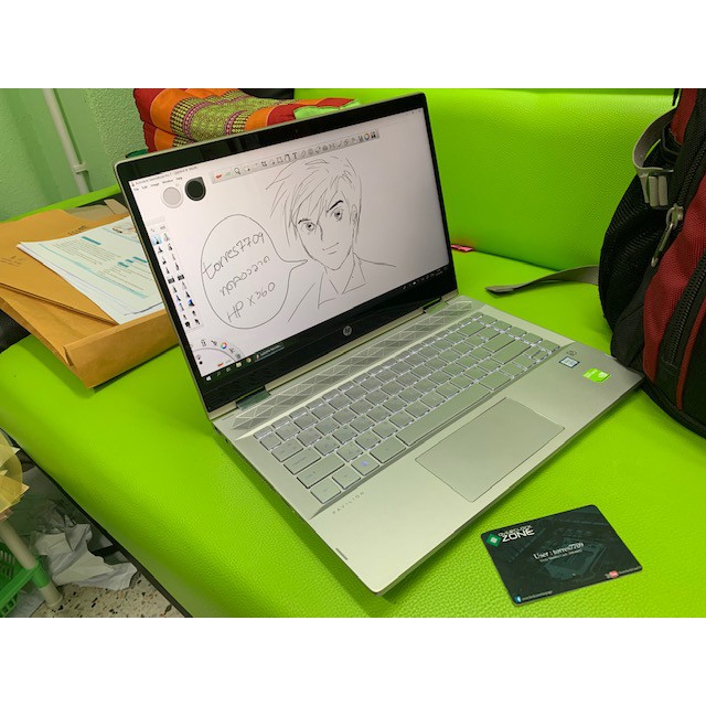 HP X360 i5-8250U DDR4-8GB SSD 256GB+HDD 1.0TB ยกกล่องสภาพสวยประกันยาว