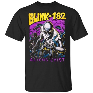 ผ้าฝ้ายแท้เสื้อยืด พิมพ์ลายเอเลี่ยน Blink 182S-4XL