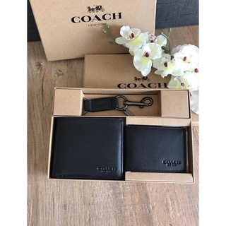 แท้💯💯Coach Signature coated  Eight credit card slots(64118)