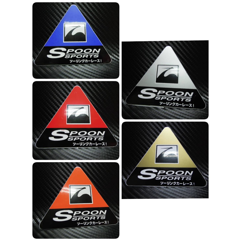 สติ๊กเกอร์สามเหลี่ยม SPOON SPORTS ภาษาญี่ปุ่น sticker ติดรถ แต่งรถ sticker สามเหลี่ยม นก