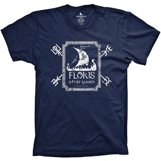 T-shirt เสื้อยืด พิมพ์ลายกราฟฟิค Guerrilla Flokis Shipyard Funny Viking Builder สําหรับผู้ชาย S-5XL
