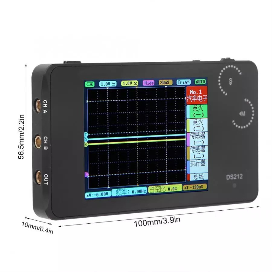 DS212 DSO Portable Mini 2 Channel Digital Oscilloscope Pocket Size USB ...