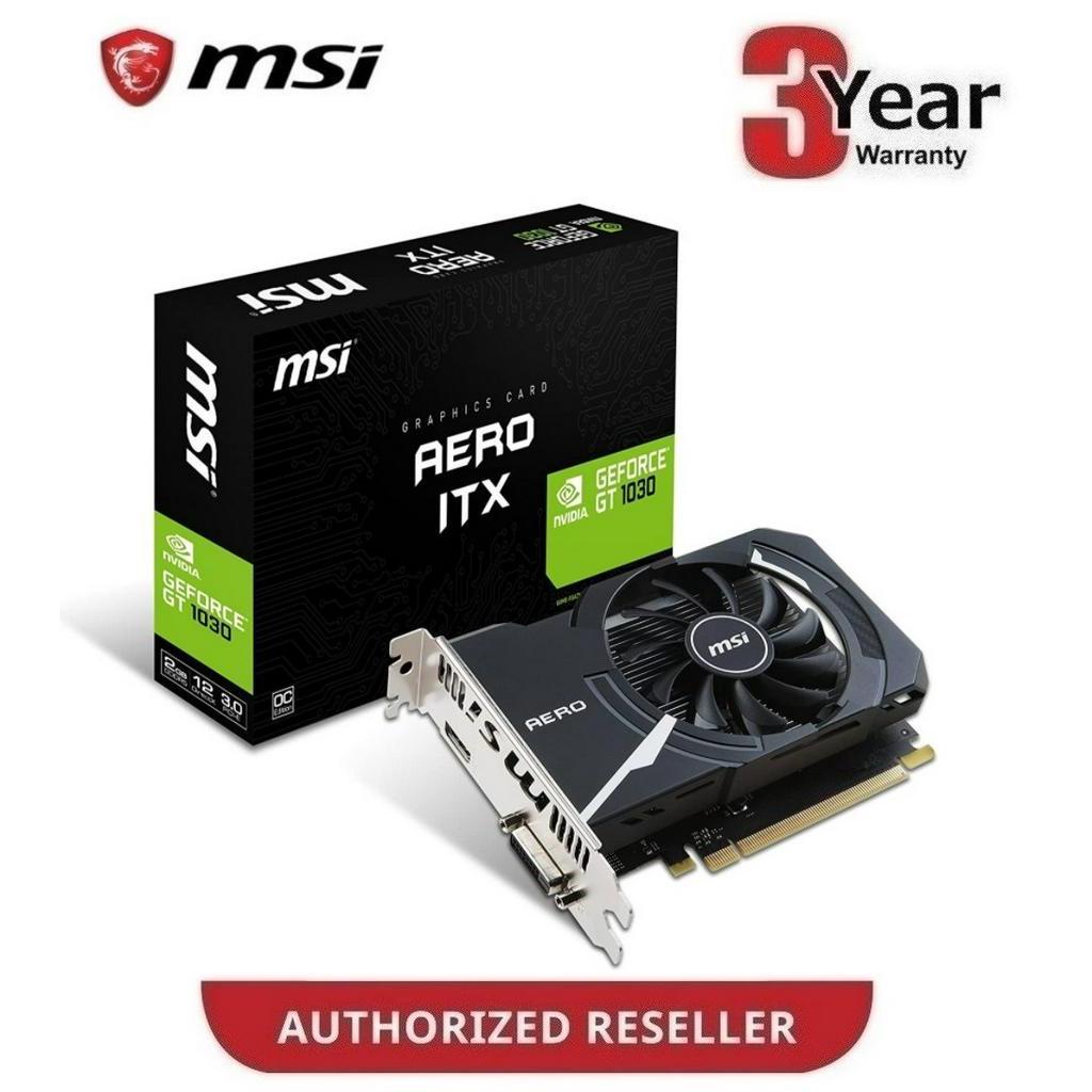 MSI Nvidia GT 1030 2GB Aero ITX 2G OC GT1030 2G VGA Graphic Card (GTX 1030 AERO ITX 2G OC)