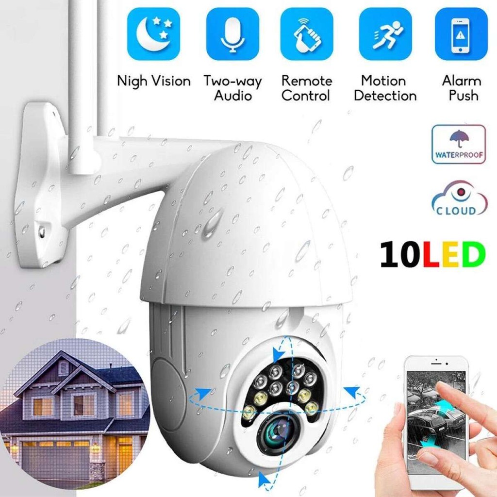 MORUI V380 Q10 IP CAM WIFI Camera Monitor Indoor Outdoor 1080p HD Dome Camera CCTV Security Camera
