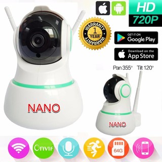 Nanotech กล้องวงจรปิด ONLINE อัจฉริยะ WIFI IP CAMERA SECURITY 720P 1.3M  #319