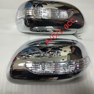 ฝาครอบกระจกมองหลังรถยนต์ สีโครเมี่ยม สําหรับ toyota vios limo yaris Old 2006 To 2013 2007 2008 2009 2010 2011 2012