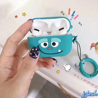 เคสหูฟังซิลิโคน ลายการ์ตูนน่ารัก พร้อมแหวนนิ้ว แบบพกพา สําหรับ Apple AirPods Pro Air Pods 3