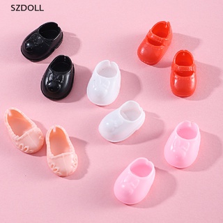 [cxSZDOLL] รองเท้า PVC ส้นแบน ลายกระต่ายน่ารัก 2.5 ซม. สําหรับตุ๊กตา 16-17 ซม. 5 คู่