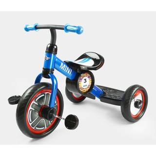 จักรยานเด็ก จักรยานสามล้อ จักรยานเด็กรุ่นขายดี Mini Cooper 3 ล้อ สีน้ำเงิน Tricycle Bike