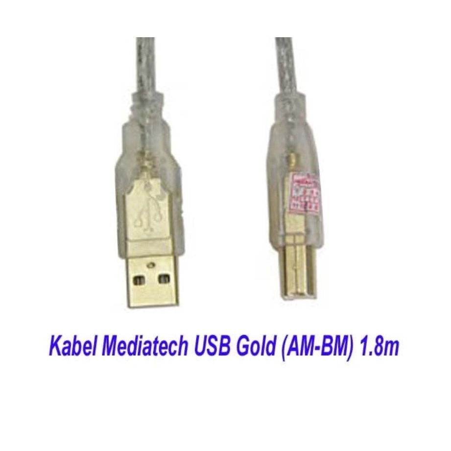 Mediatech USB Gold AM-BM 1.8 M สายเครื่องพิมพ์ 66011