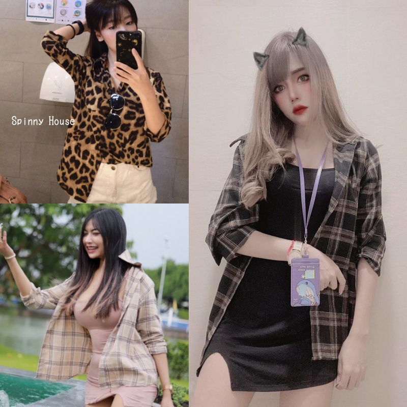 Spinny House เสื้อเชิ้ต ลายม้าลาย ใส่แล้วมีคลาสมาก จะออกงานหรือใส่เล่นก็ได้ก็ฟิน เชิ้ตม้าลาย
