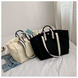 C104 กระเป๋าถือและสะพายไหล่ ผ้าแคนวาสอย่างหนา งานดี ขนาด 12 …