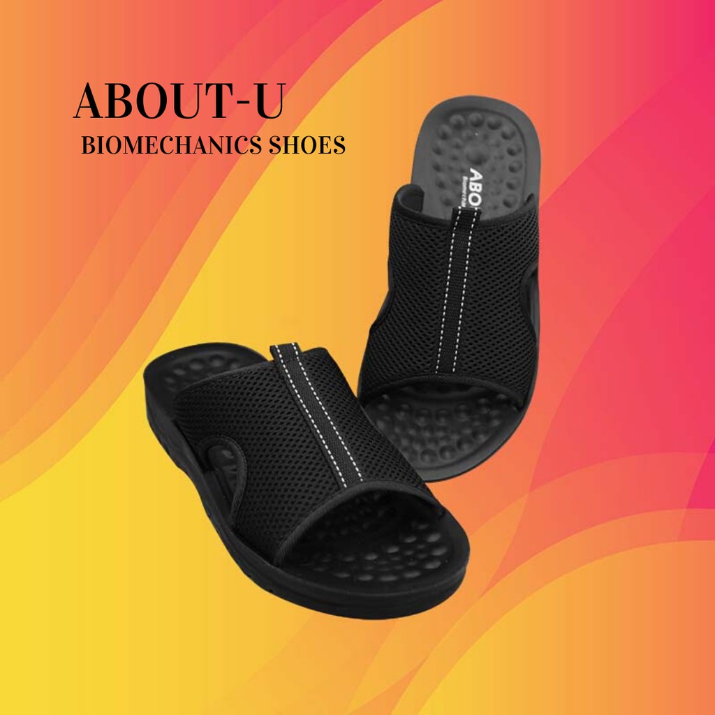 ABOUT-U รองเท้าเพื่อสุขภาพผู้ชาย ใส่สบาย น้ำหนักเบา ฉีดPUติดหนังหน้าไม่มีหลุด กันน้ำ กันลื่น รุ่นClassic