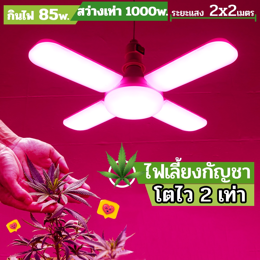 หลอดไฟปลูกต้นไม้ ไฮโดรโปนิกส์ led grow light ขั้ว E27* ไฟปลูกผัก (เฉพาะหลอดไฟ) ไฟปลูกพืช ไฟเลี้ยงต้น