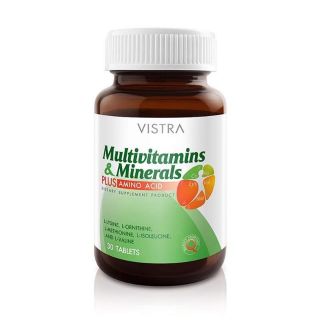 Vistra Multivitamins &amp; Minerals Amino 50 Tablets ผลิตภัณฑ์เสริมอาหารที่ครบถ้วนด้วยวิตามินและแร่ธาตุมากมาย