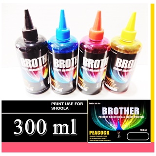 หมึกเติม "PEACOCK" For Brother 300 ml  BT-D60/BT6000BK/ BT5000C หมึกเทียบเท่า ดำ-สี  DCP-T310 T510W T710W MFC-T810W