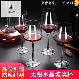 burgundy crystal goblet wine glass set large light luxury red ขวดเหล้าในครัวเรือนภายใน