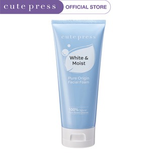 CUTE PRESS โฟมล้างหน้า PURE ORIGIN WHITE &amp; MOIST FACIAL FOAM