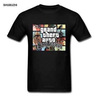 【Chic Tops】gildan เสื้อยืดแขนสั้น ผ้าฝ้าย 100% พิมพ์ลาย Gta San Andreas Team Grand Theft สําหรับผู้ชายS-5XL