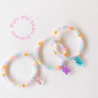 (พร้อมส่ง) Bijou jelly bears bracelet กำไลไหมยืด