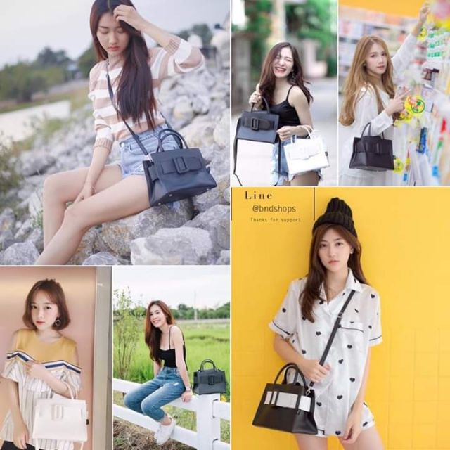 Riya Brand กระเป๋าสะพายข้าง รุ่นฝาบ๊อบ