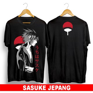 เสื้อยืด พิมพ์ลายอนิเมะนารูโตะ Kanji SILUET SASUKE สําหรับผู้ชาย