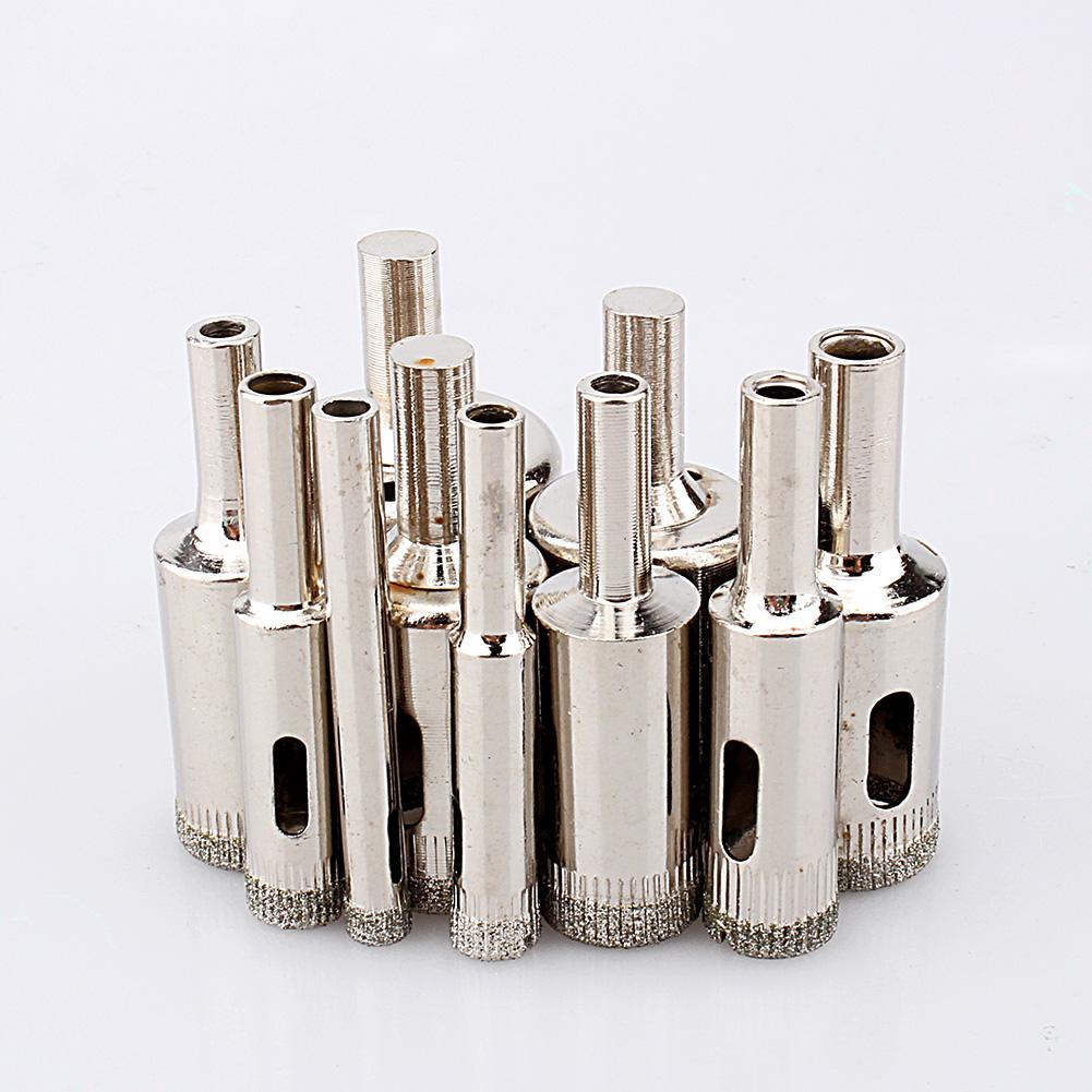 Tile Hole Saw Kit 10-Piece Diamond Core Drill Bit Set - Tile Hole Saws For Porcelain, Ceramic & Granite (6-65mm) Brocas Cónicas Para Ceramica