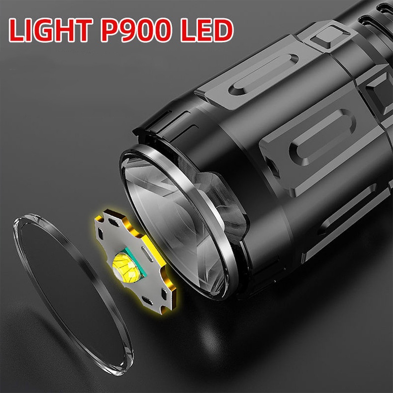 ไฟฉาย Led ขนาดเล็ก ที่แข็งแกร่ง / ไฟฉายกันน้ํา แบบชาร์จ USB สําหรับตั้งแคมป์กลางแจ้ง ตกปลา เดินป่า ราคา ถูกที่สุด ดีลบีเคเค แกลเลอรีภาพที่ 8