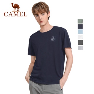 Camel เสื้อยืดคอกลม แขนสั้น แห้งเร็ว ระบายอากาศ สําหรับกลางแจ้ง