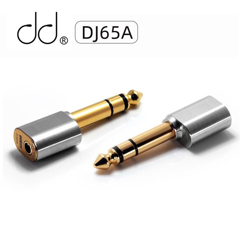 DD ddHiFi DJ65A 6.35mm Male to 3.5mm Female Audio Adapter for Desktop Amplifier Devices with 6.35mm 